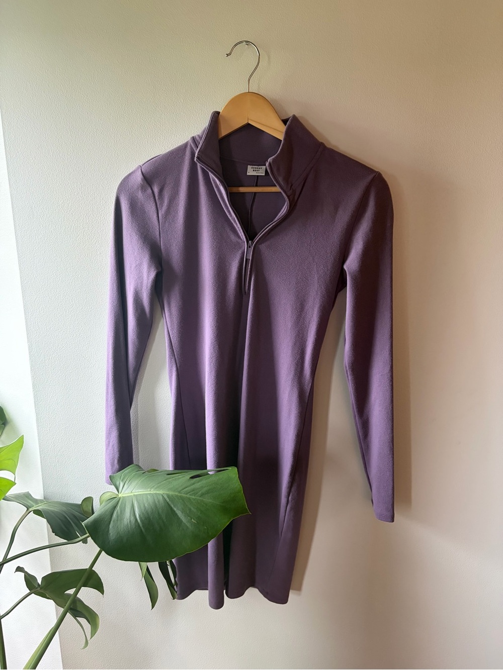 Sunday Best Half Zip Dress - Purple